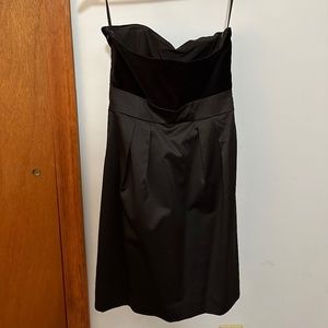 Strapless black dress
